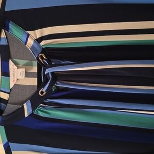 LIZ CLAIBORNE BRAND WOMEN'S PLUS SIZE BLUE STRIPES SLEEVELESS TOP SIZE XXL